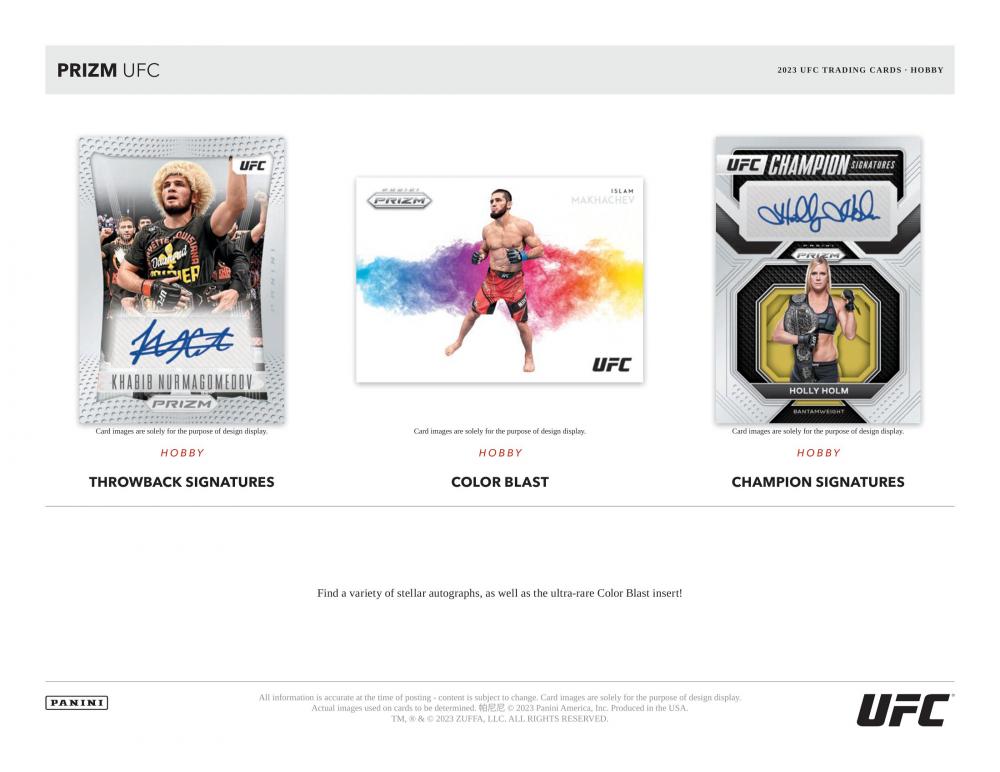 UFC 2023 カード PANINI PRIZM HOBBY box 新品未開