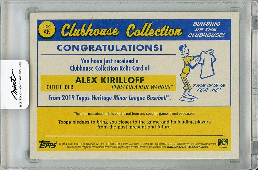 ミントモール / MINT 梅田店 / 2019 TOPPS Heritage Minor Alex Kirilloff Game Used ...