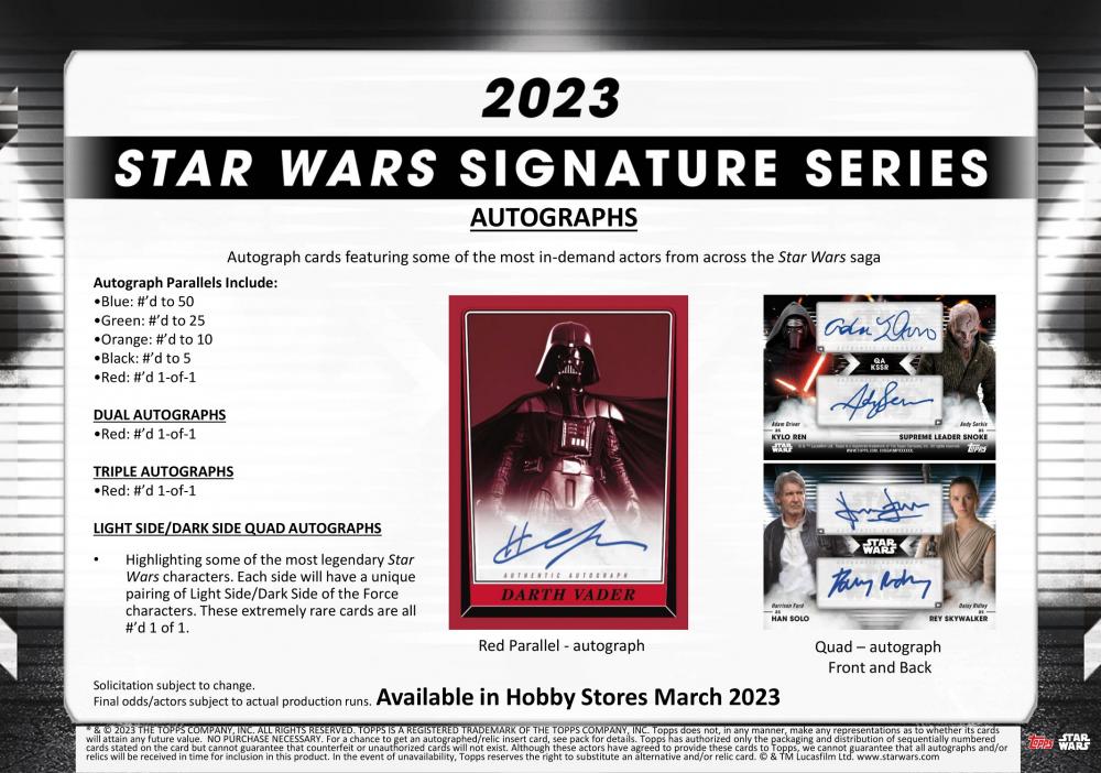 ミントモール / MINT-WEB店 / 2023 TOPPS STAR WARS SIGNATURE SERIES