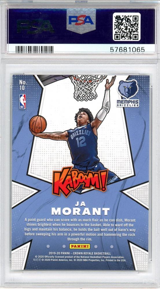 ミントモール Mint 池袋店 2019 20 Panini Crown Royale Ja Morant Rc Kaboom 10 Psa 9 