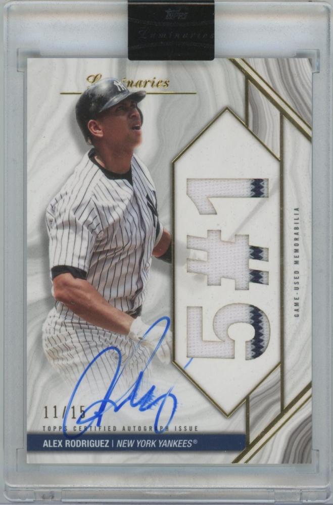 2022 TOPPS Luminaries Home Run Kings Autograph Relics Alex Rodriguez /15