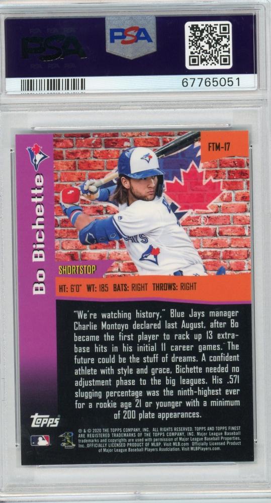 Bo Bichette 2020 Topps Finest The Man #FTM-17 Card