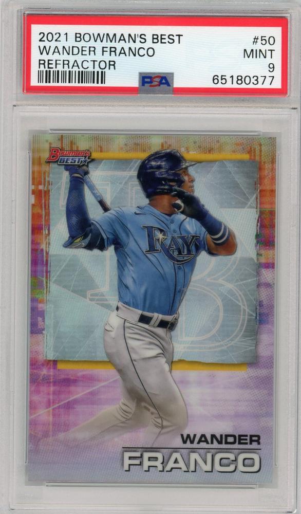 Mint Topps Bowman S Best Tampa Bay Rays Wander Franco Base Refractor Psa