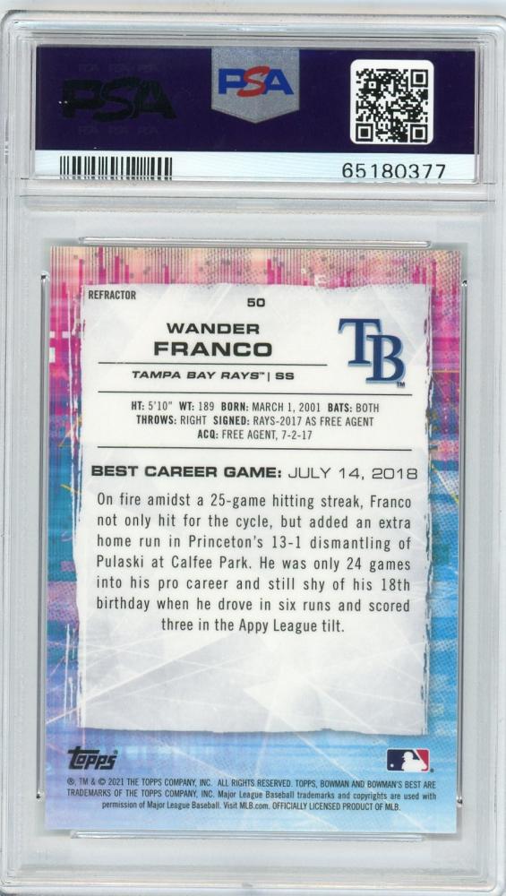 Mint Topps Bowman S Best Tampa Bay Rays Wander