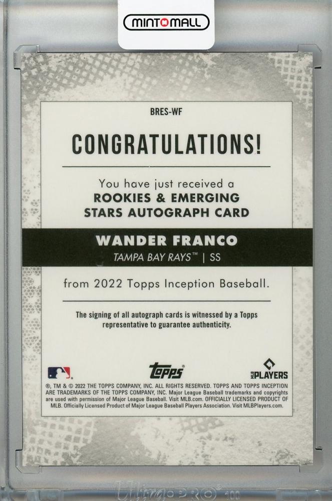 Wander Franco 2022 Topps Inception Rookie and Emerging Stars