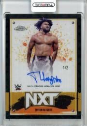 2025 Topps Chrome WWE Tavion Heights NXT Chrome Autographs/Black Geometric Refractors/#NXT-THT【1/2】