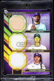 2024 Topps Triple Threads #RCCBKB Shohei Ohtani/Freddie Freeman/Mookie Betts Combo Triple Relics Amethyst【20/27】