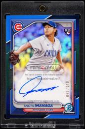 2024 Bowman Chrome #CRASI Shota Imanaga Rookie Autographs Blue Refractors【21/150】 Chicago Cubs