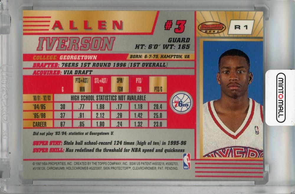 ミントモール / MINT 浦和店 / 1996-97 Bowman's Best Philadelphia 76ers Allen Iverson # R1 RC(ROOKIE YEAR!)