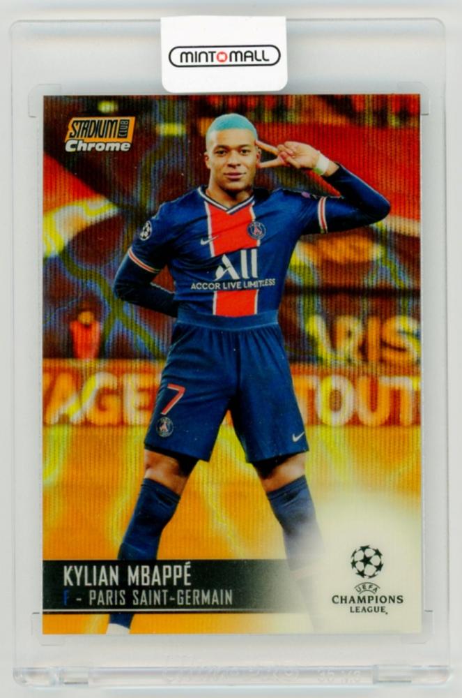 2020-2021 Kylian Mbappe Stadium Club ChromeOrange/Yellow