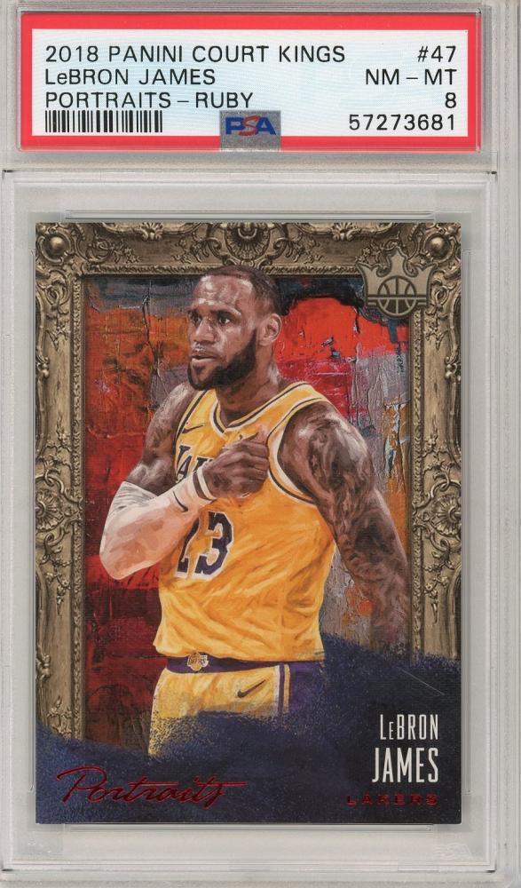 2018 PANINI COURT KINGS Lebron James 【32/99】【PSA8】 Los Angeles Lakers