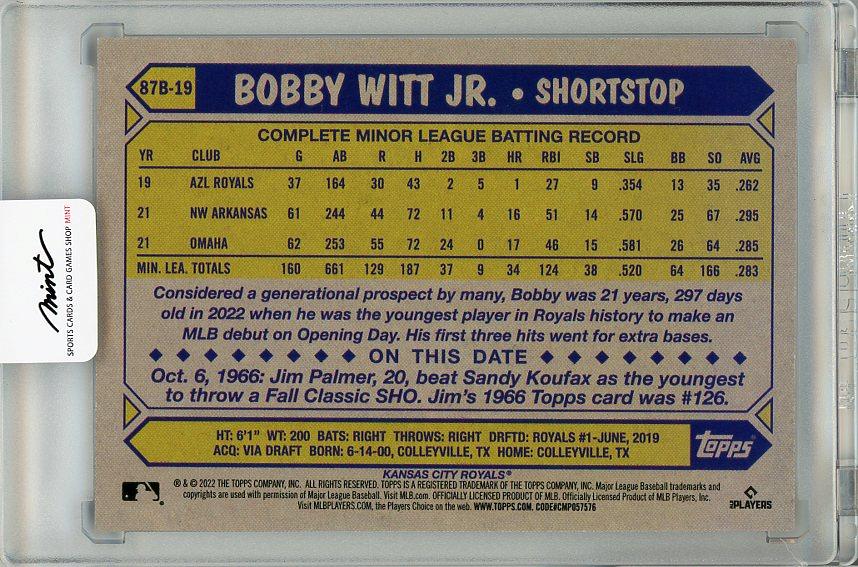 First Buzz: 2022 Topps X Bobby Witt Jr. Crown Collection / Blowout Buzz