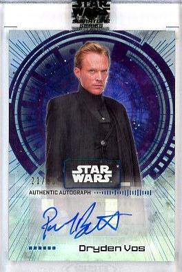 2022 Topps Star Wars Signatures Series Paul Bettany as Dryden Vos