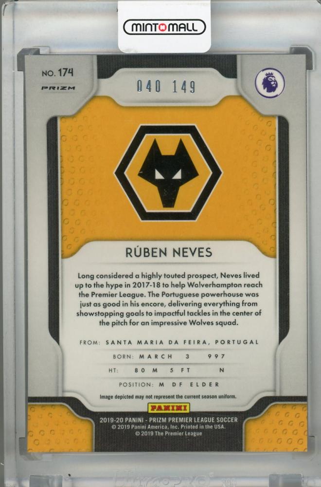 Mint Panini Prizm Premier League Wolverhampton Wanderers Ruben Neves Base