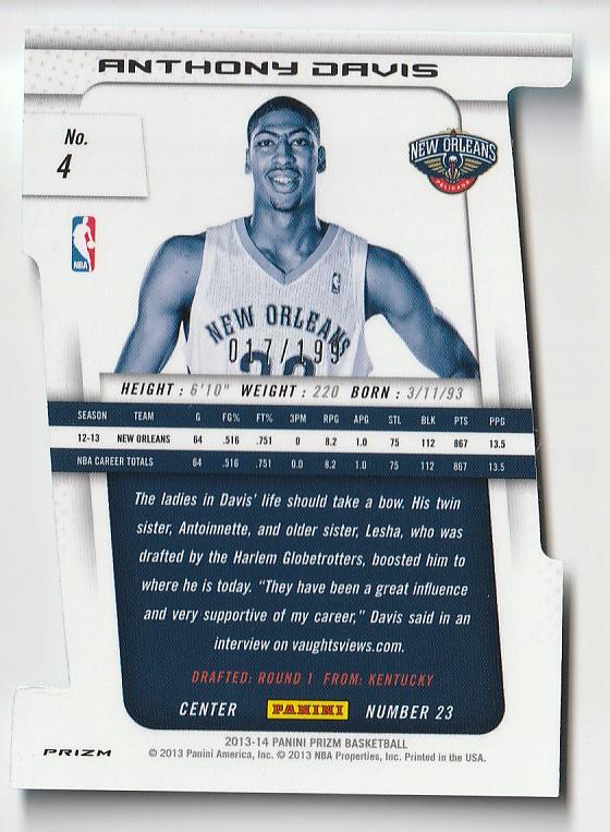 売品 NBA ANTHONY DAVIS PRIZM DIE CUTアンソニーデイビス | www