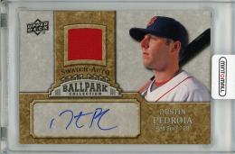 ミントモール / MINT 梅田店 / 【裏面右上角若干難あり】2009 UPPER DECK Ballpark Collection Dustin  Pedroia Autograph u0026 Game Used Memorabilia