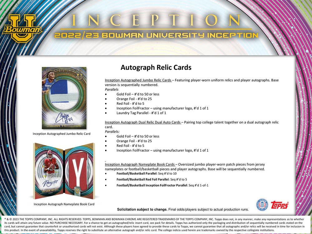 ミントモール / MINT-WEB店 / 2022-23 BOWMAN UNIVERSITY INCEPTION