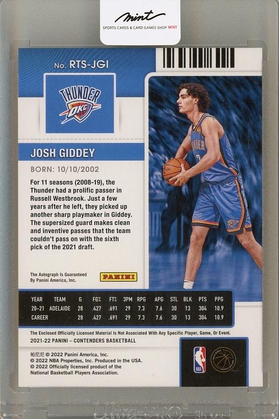 ミントモール / MINT 千葉店 / 2021-22 Panini Contenders Josh Giddey 