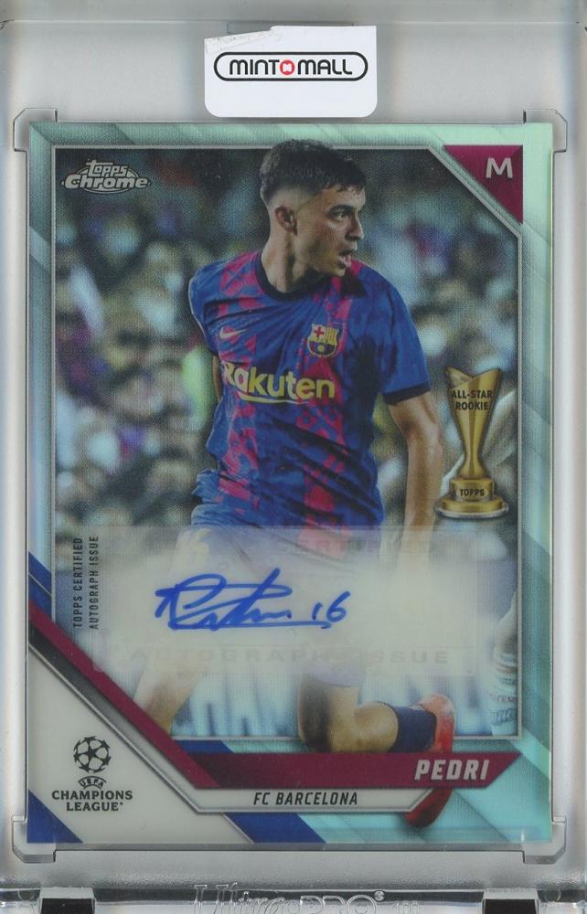 【最安価格(税込)】ペドリ Pedri 2021-22 Topps Chrome UEFA Aqua refractor auto /199 Champions League バルセロナ スペイン代表 直筆サインカード その他