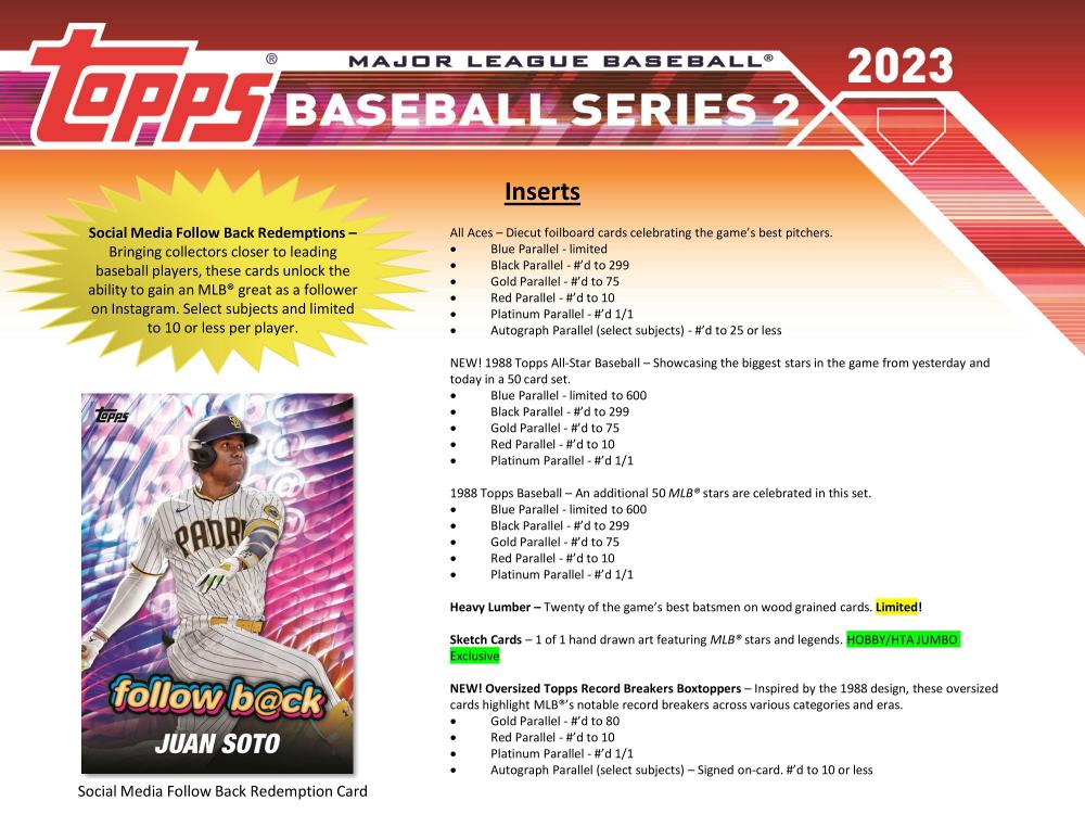 ミントモール / MINT-WEB店 / MLB 2023 TOPPS SERIES 2 HOBBY