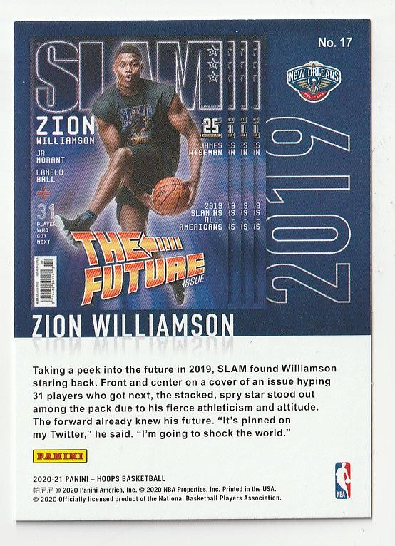 ミントモール Mint 新宿店 2020 21 Panini Hoops Slam 17 Zion Williamson New Orleans Pelicans 