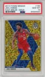 2019-20 PANINI Mosaic Joel Embiid #189【05/10 Fast Break Gold】【PSA10 GEM MT】