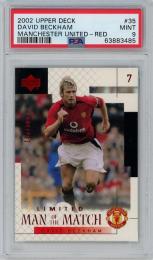2002 Upper Deck Manchester United David Beckham Red #35 ...