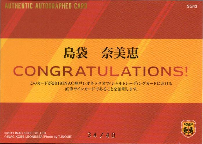 2017INAC神戸レオネッサ トレーディングカード ばら売りレギュラーキラ