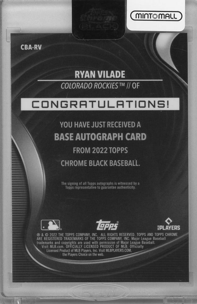 ミントモール / MINT 浦和店 / 2022 Topps Chrome Black Colorado Rockies Ryan