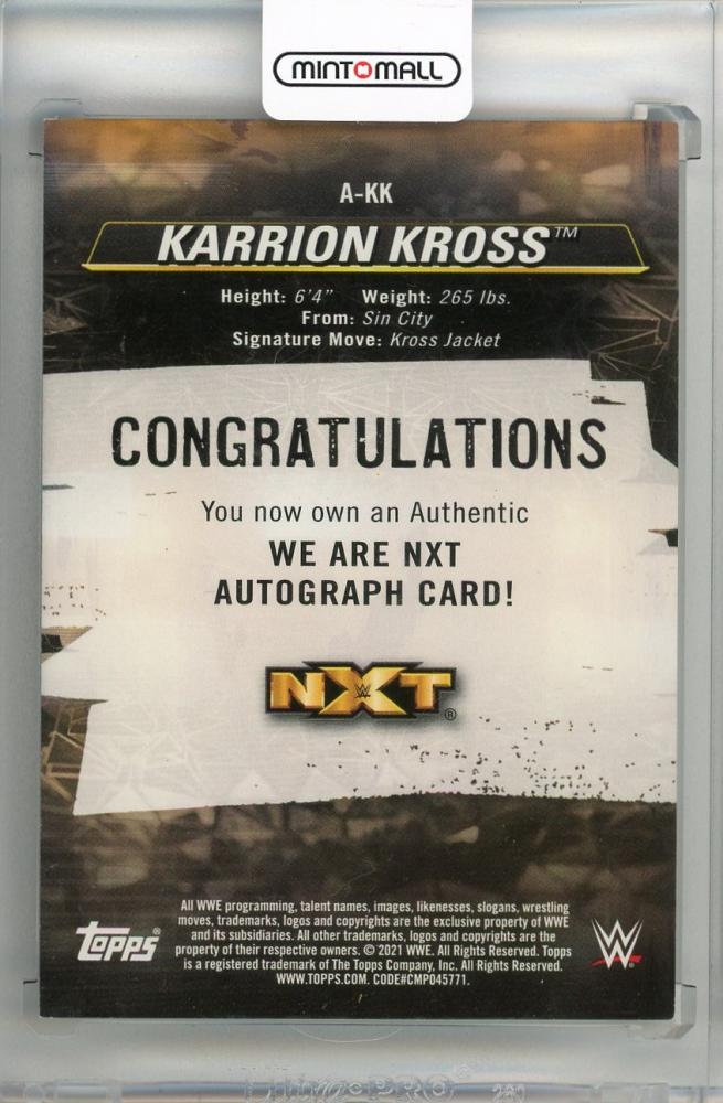 ミントモール Mint 新宿店 2021 Topps Wwe Nxt We Are Nxt Autographs Green Akk