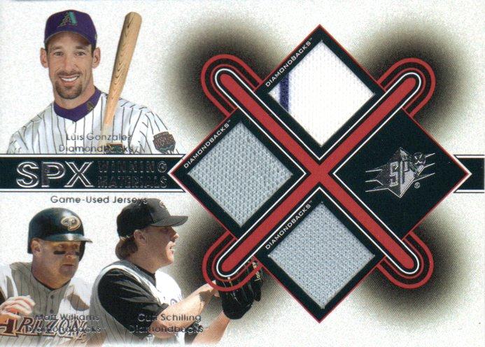 ミントモール / MINT 梅田店 / 2001 UPPER DECK SPX Luis Gonzalez u0026 Matt Williams u0026  Curt Schilling Game Used Jerseys