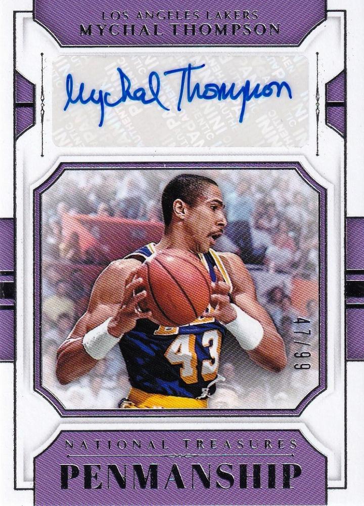 ミントモール Mint 浦和店 18 19 Panini National Treasures Los Angeles Lakers Mychal Thompson Penmanship Autographs 47 99