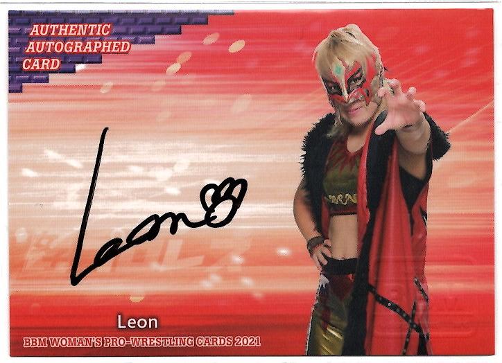 BBM 闘獣牙Leon 女子プロレス 直筆サインカード 稀少品 JWP