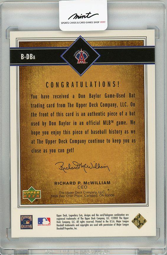 Amazon.co.jp: ドン・ベイラー Don Baylor 2002 SP Legendary Cuts Legendary Bat :  スポーツ＆アウトドア - スポーツ