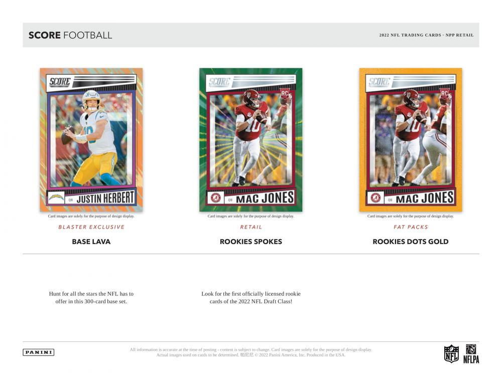 ミントモール / MINT-WEB店 / NFL 2022 PANINI SCORE FOOTBALL RETAIL