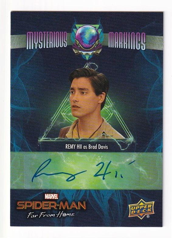 ミントモール Mint 新宿店 19 Upper Deck Spider Man Far From Home Mysterious Markings Autograph Remy Hii As Brad Davis