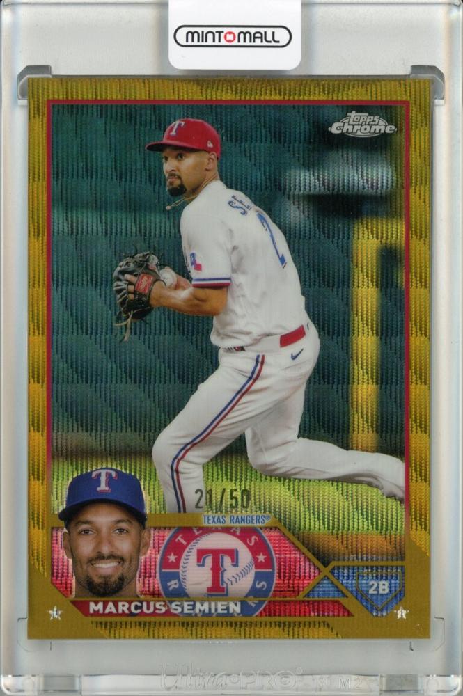 Mint Topps Chrome Texas Rangers Marcus Semien Gold