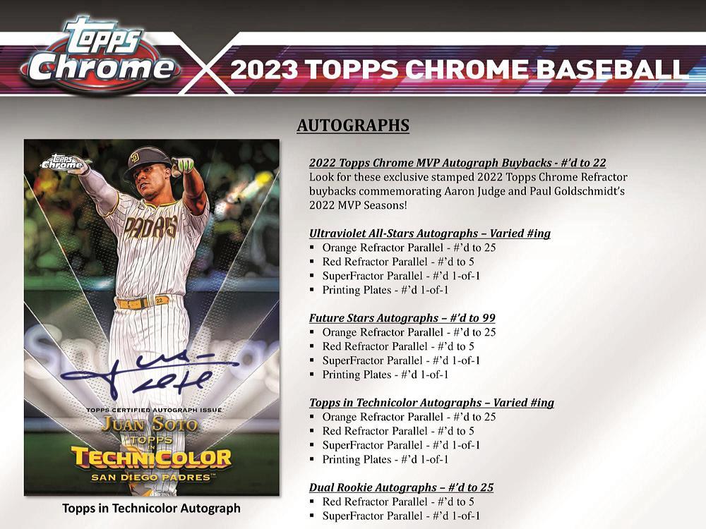 MLB 2023 Topps Chrome Baseball Jumbo ❶