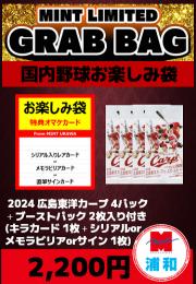 【国内野球お楽しみ袋】2024 BBM 広島東洋カープ 4パック + ブーストパック1個 (2枚入)