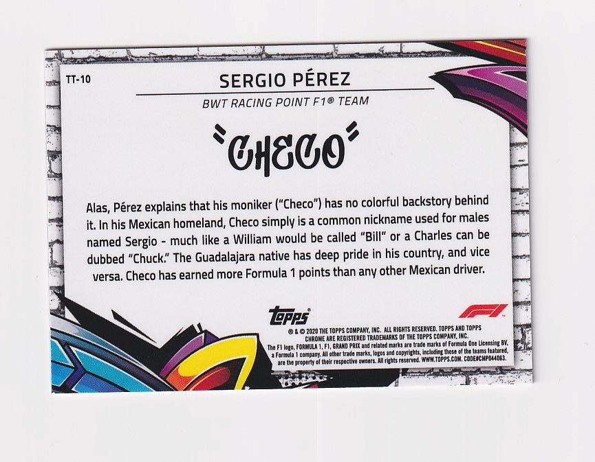 ミントモール / MINT 新宿店 / 2020 TOPPS Chrome Formula 1 Track Tags Sergio Perez