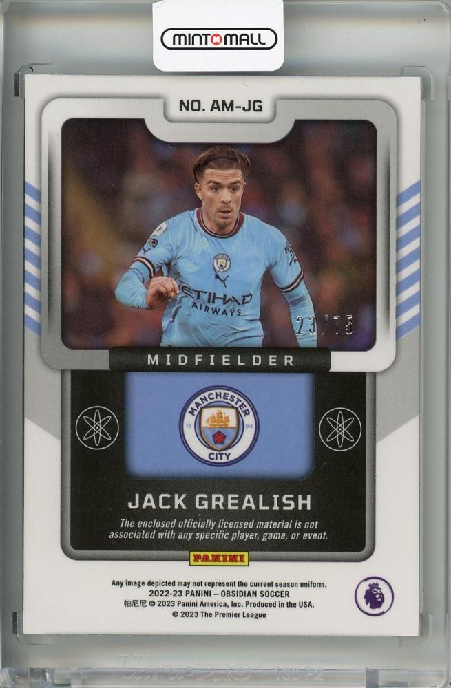 新品】 7枚限定 panini obsidian soccer Jack Grealish /7 Manchester