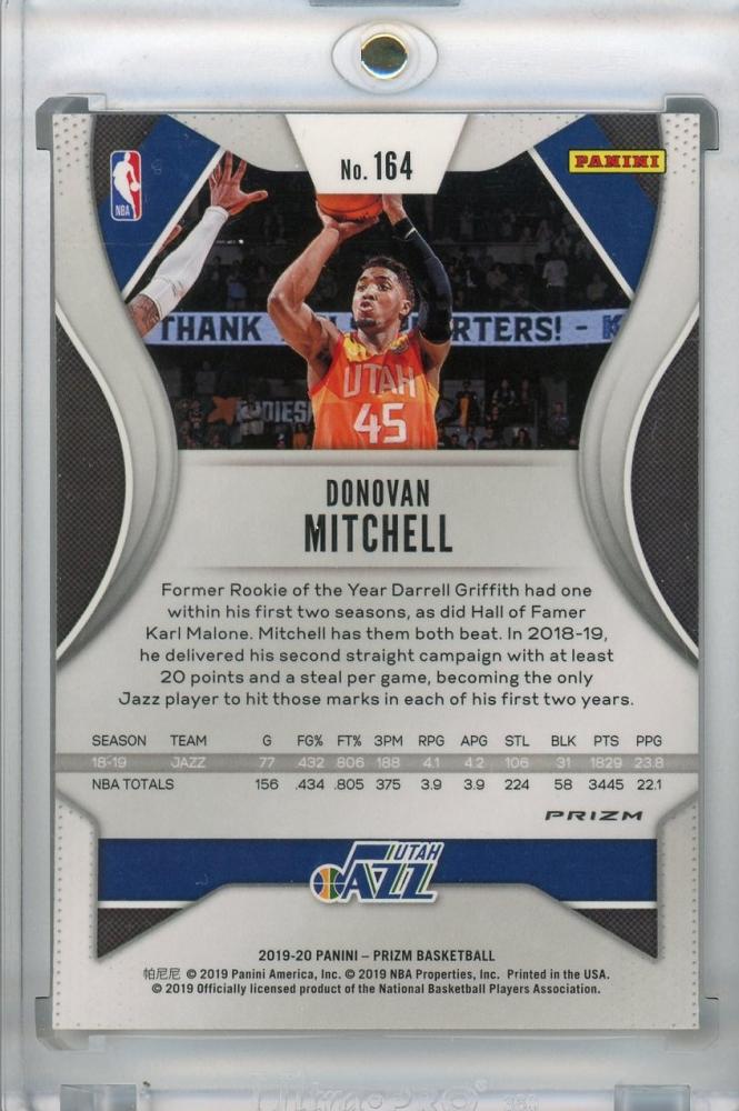 PANINI NBA PRIZM 2019-20 Donovan Mitchell base shilver ドノバン　ミッチェル