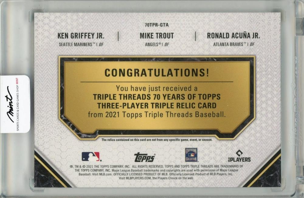 ミントモール / MINT 札幌店 / 2021 TOPPS Triple Threads Ken Griffey