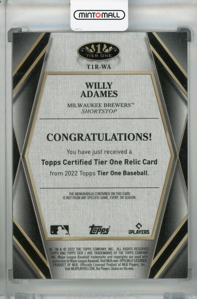 ミントモール / MINT 浦和店 / 2022 Topps Tier One Milwaukee Brewers Willy Adames ...