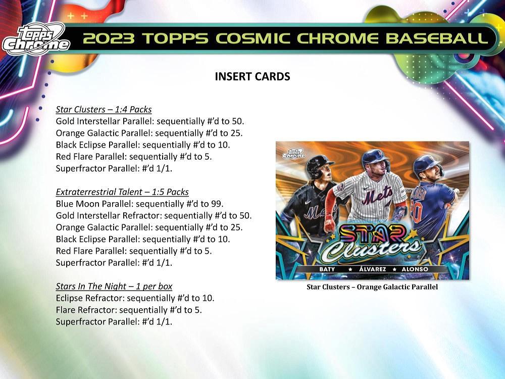 ミントモール / MINT-WEB店 / MLB 2023 TOPPS COSMIC CHROME HOBBY