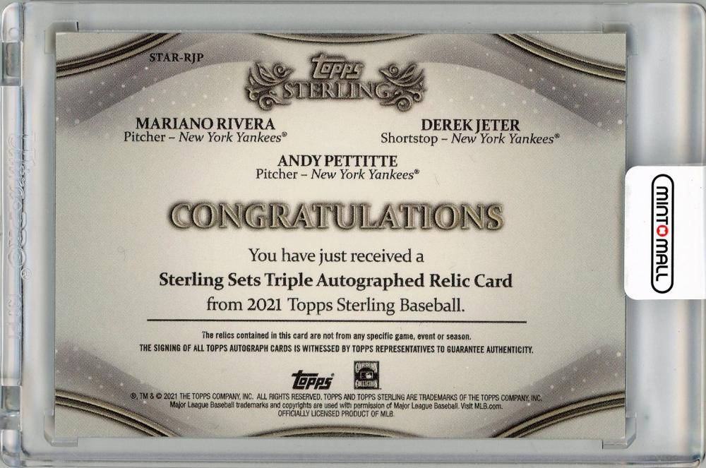 Derek Jeter New York Yankees Autographed 2021 Topps Sterling