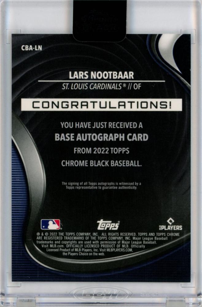 ラーズ・ヌートバー 直筆サイン 2022TOPPS Chrome BLACK-