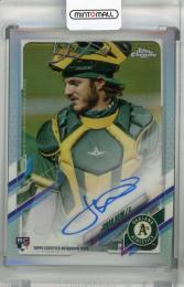 2021 Topps Chrome Rookie Base Auto #RA-JH Jonah Heim - Oakland Athletics RC