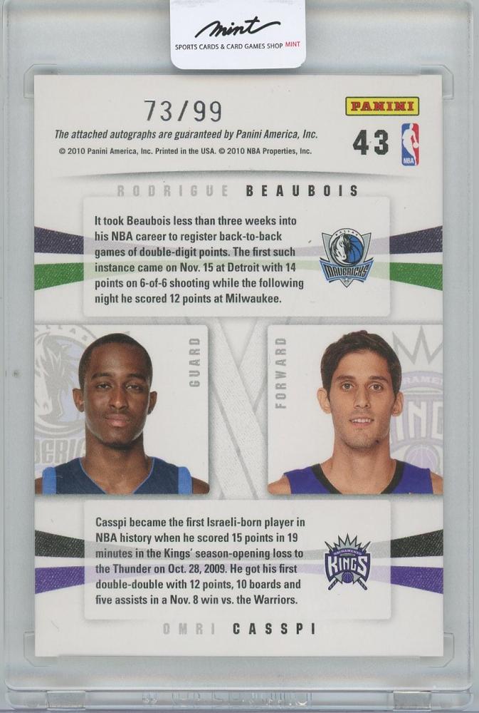 ミントモール Mint 横浜店 2009 10 Panini Season Update Rookie Duals Signatures 43 Rodrigue Beaubois