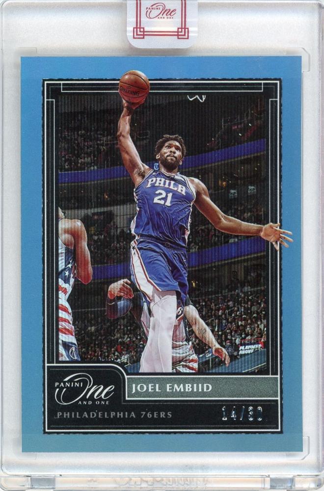 2020-21 Panini One And One Basketball Joel Embiid Base Blue Silver【14/30】 Philadelphia 76ers